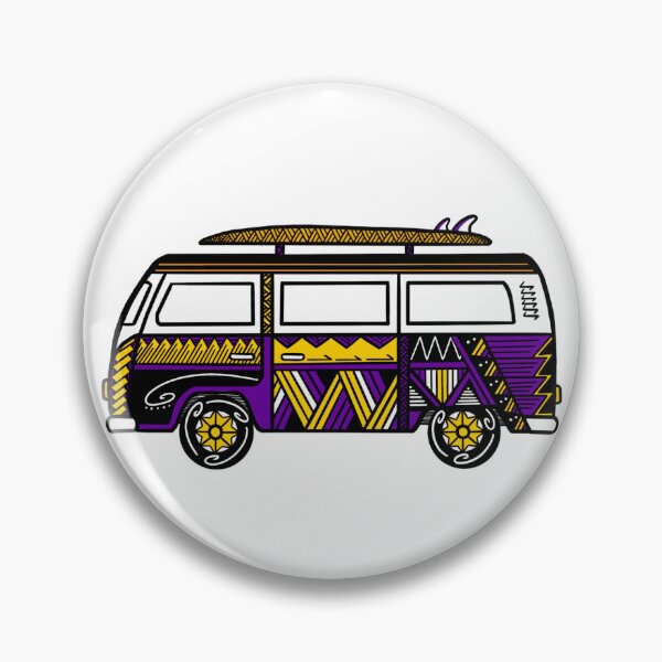 Item preview, Purple Tribal Van with Surfboard designed and sold by Steeb757.