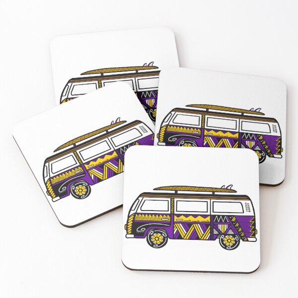 Item preview, Purple Tribal Van with Surfboard designed and sold by Steeb757.