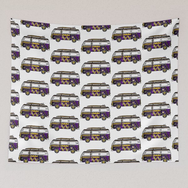 Item preview, Purple Tribal Van with Surfboard designed and sold by Steeb757.