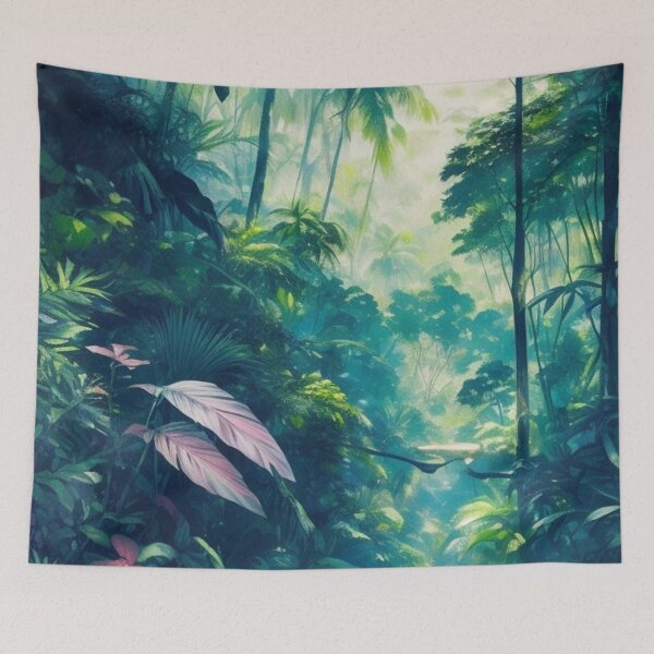 Item preview, Tropical Jungle Forest designed and sold by TondoMeander.