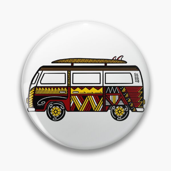 Item preview, Red Tribal Van with Surfboard designed and sold by Steeb757.