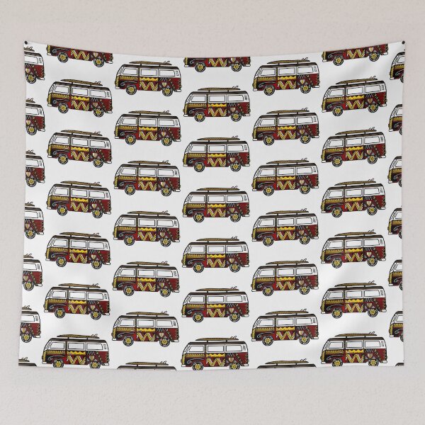 Item preview, Red Tribal Van with Surfboard designed and sold by Steeb757.