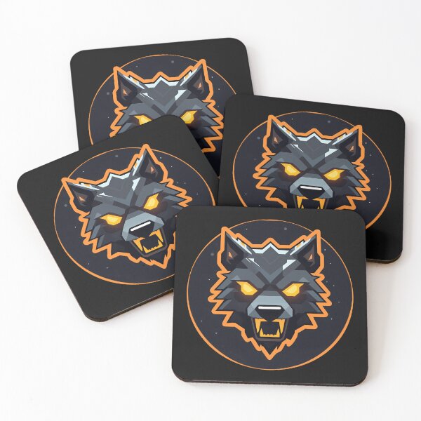 Item preview, Pixelated Wolf: Retro Gaming Halloween Print designed and sold by cabana.space.