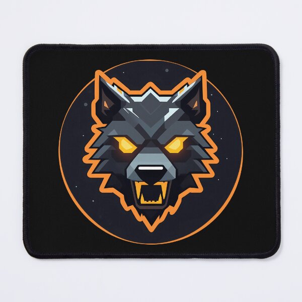 Item preview, Pixelated Wolf: Retro Gaming Halloween Print designed and sold by cabana.space.