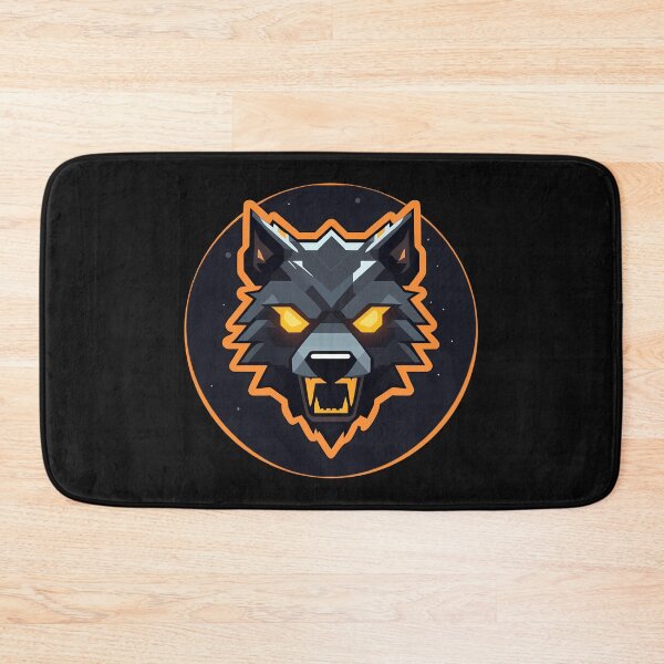 Item preview, Pixelated Wolf: Retro Gaming Halloween Print designed and sold by cabana.space.