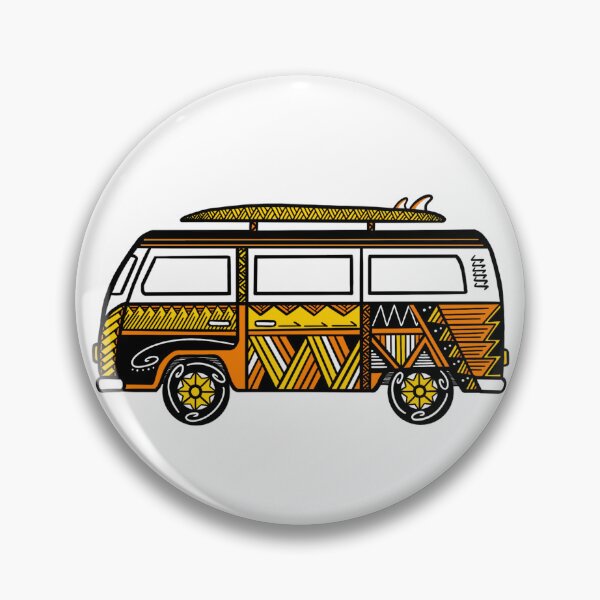 Item preview, Orange Tribal Van with Surfboard designed and sold by Steeb757.
