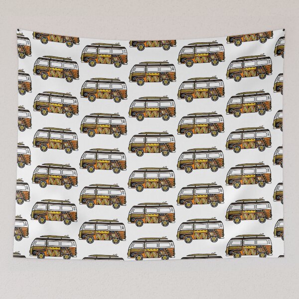Item preview, Orange Tribal Van with Surfboard designed and sold by Steeb757.