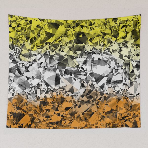 Item preview, Grungy Groovy Geometric Trippy Abstract Maverique Pride Flag designed and sold by Chaos Queery.
