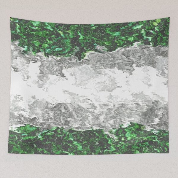 Item preview, Groovy Trippy Swirly Ripply Abstract Grayromantic Pride Flag designed and sold by Chaos Queery.