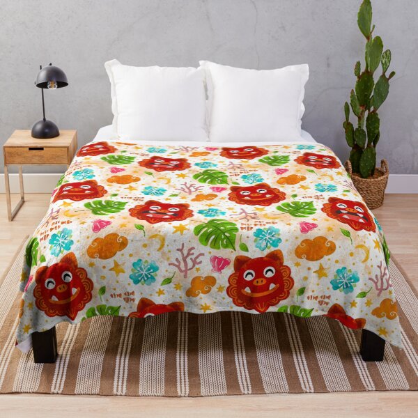 Item preview, Cute Chinese Guardian Lion-Dog Tropical Aesthetic  designed and sold by lingartdesign.