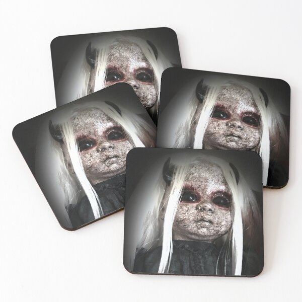 Item preview, Creepy doll. Doll. Halloween. Horror. Gothic. Demon. Horns, alternative. designed and sold by sharon hulme.