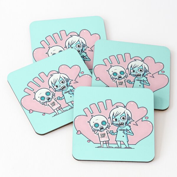 Item preview, Zombie Duo in Love - Cute Undead Couple Art designed and sold by Prime-Studio.