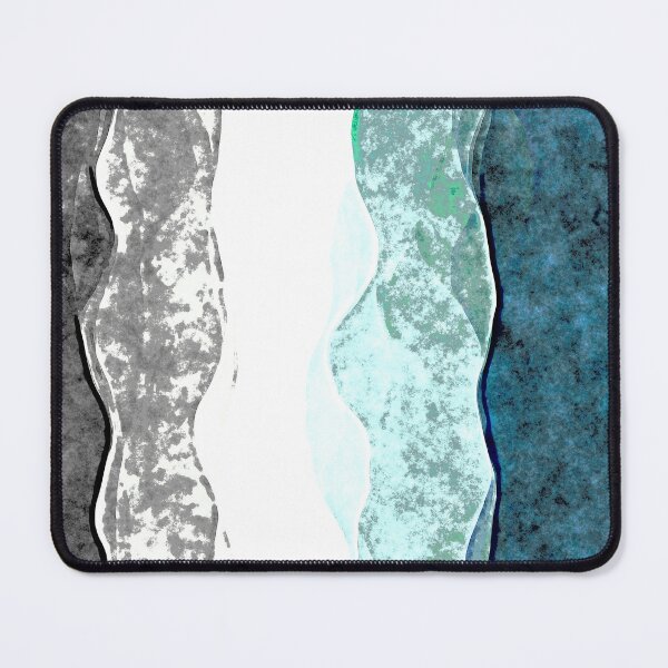 Item preview, Wavy Grungy Watercolor Abstract Digital Frayromantic Pride Flag designed and sold by Chaos Queery.