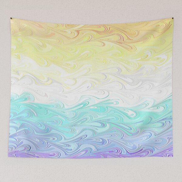 Item preview, Groovy Trippy Squiggly Wavy Boho Hippie Abstract Genderfaun Pride Flag designed and sold by Chaos Queery.