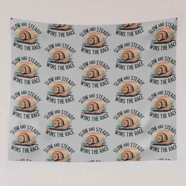 Item preview, "Slow And Steady Win The Race" Snail Design designed and sold by GesparHouse.