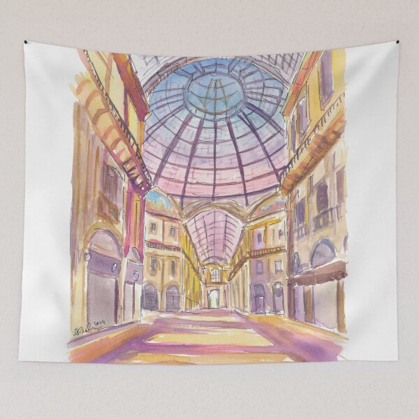 Item preview, Milan Italy Landmark View of Galleria Vittorio Emanuele II designed and sold by artshop77.
