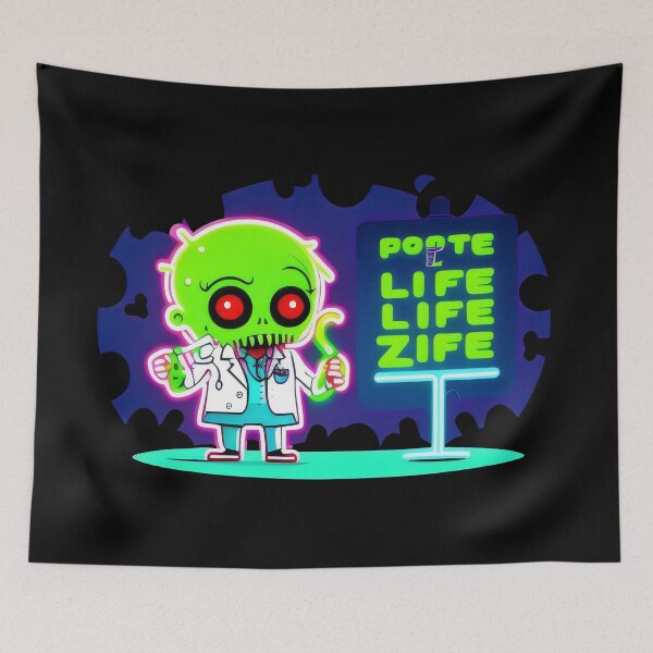 Item preview, Mad Scientist Zombie - Neon Lab Experiment Design designed and sold by Prime-Studio.
