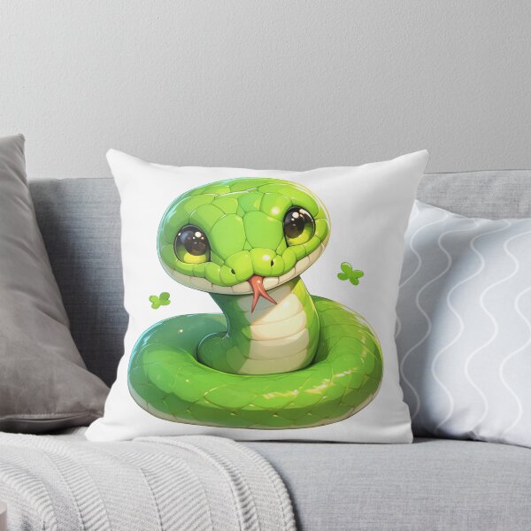 Item preview, Kawaii green snake designed and sold by MendaciousMina.