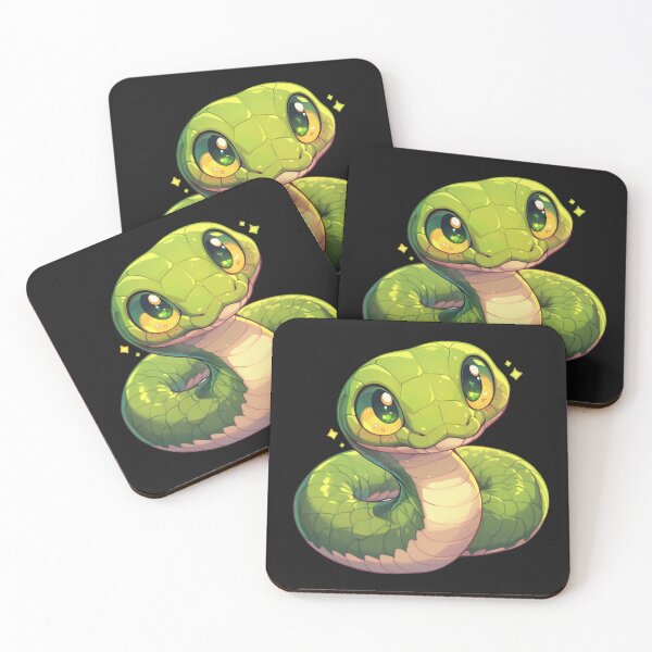 Item preview, Kawaii green snake designed and sold by MendaciousMina.