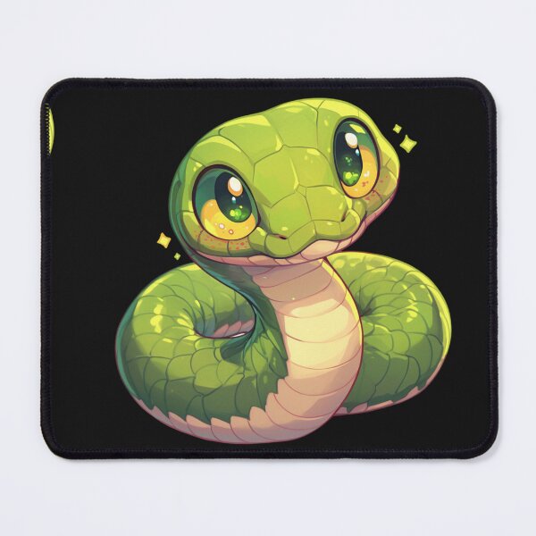 Item preview, Kawaii green snake designed and sold by MendaciousMina.