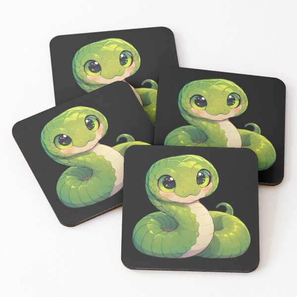 Item preview, Kawaii green snake designed and sold by MendaciousMina.
