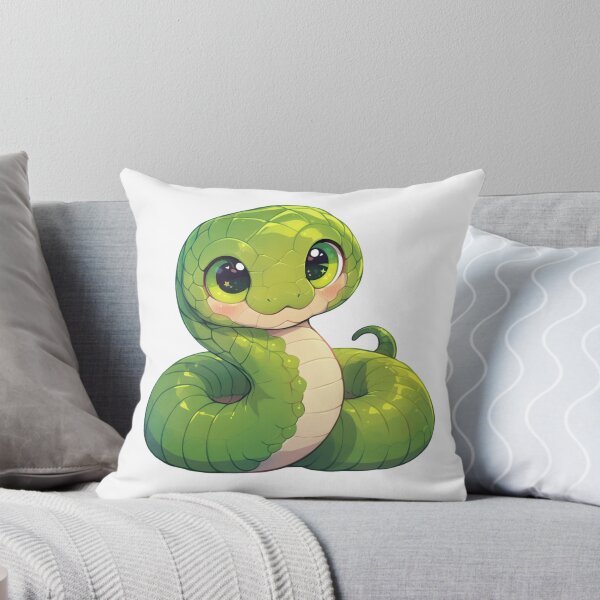 Item preview, Kawaii green snake designed and sold by MendaciousMina.