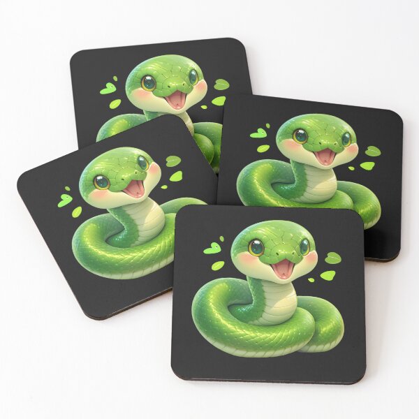 Item preview, Kawaii green snake designed and sold by MendaciousMina.
