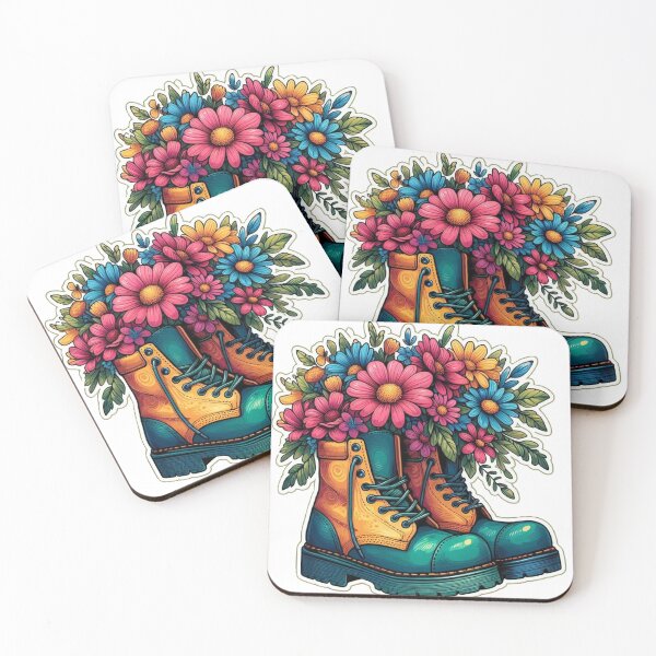 Item preview, Wildflowers In Blue Boots designed and sold by Spike The Punch Design Co..