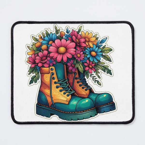 Item preview, Wildflowers In Blue Boots designed and sold by Spike The Punch Design Co..