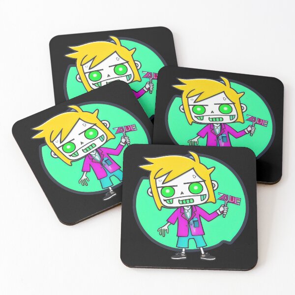 Item preview, Neon Zombie Scientist with Flag - Quirky Cartoon Undead Design designed and sold by Prime-Studio.