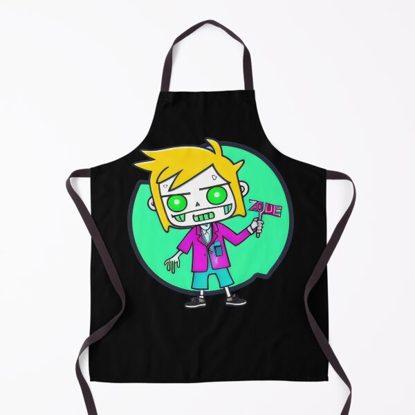 Item preview, Neon Zombie Scientist with Flag - Quirky Cartoon Undead Design designed and sold by Prime-Studio.
