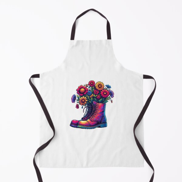 Item preview, Neon Wildflowers In Boots designed and sold by Spike The Punch Design Co..