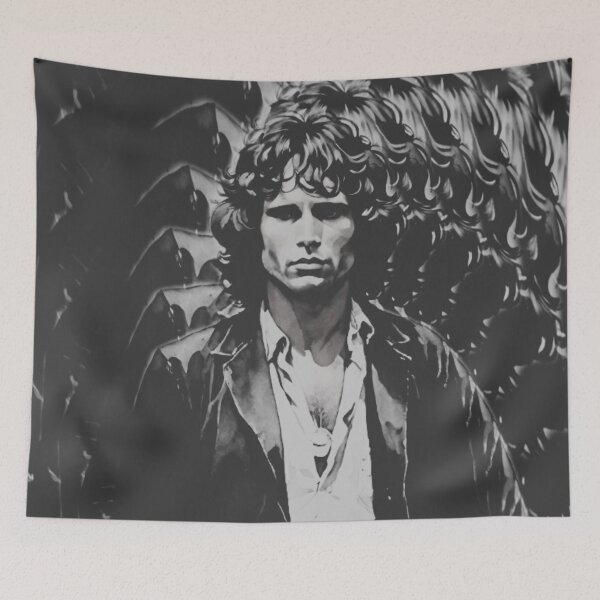 Item preview, Jim Morrison Trippy Black And White Art | TheAmericanPoet | The Doors Art designed and sold by TheAmericanPoet.