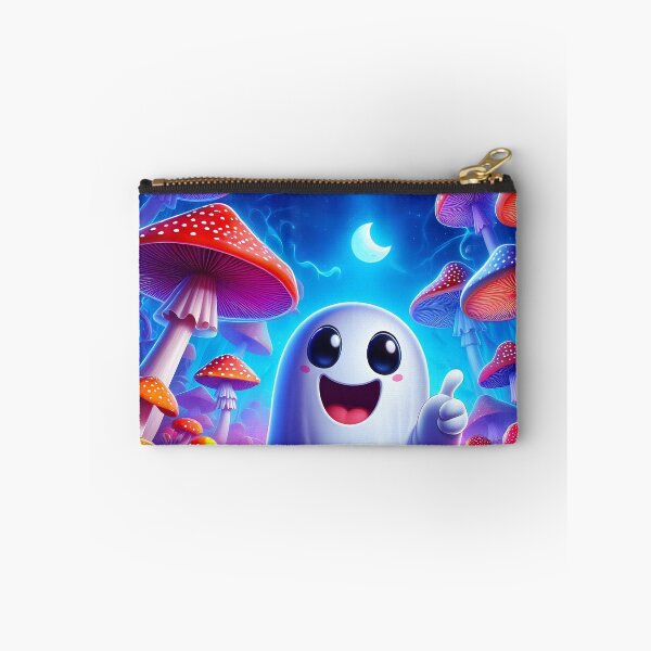 Item preview, Shroom Ghostie thumbs up halloween cartoon designed and sold by EmeraldeaArt.