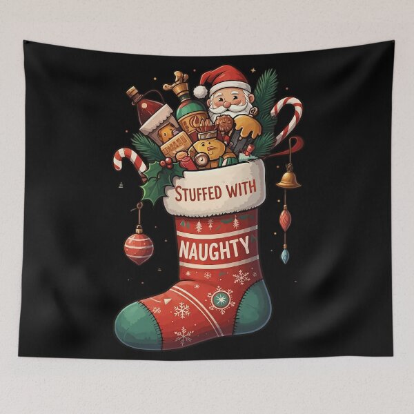 Item preview, Stuffed with Naughty Santa’s Surprise Stocking designed and sold by HolidayT-Shirts.