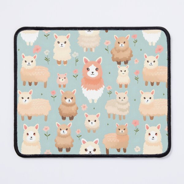Item preview, Cute Pastel Alpacas Pattern designed and sold by GoatAndCamel.