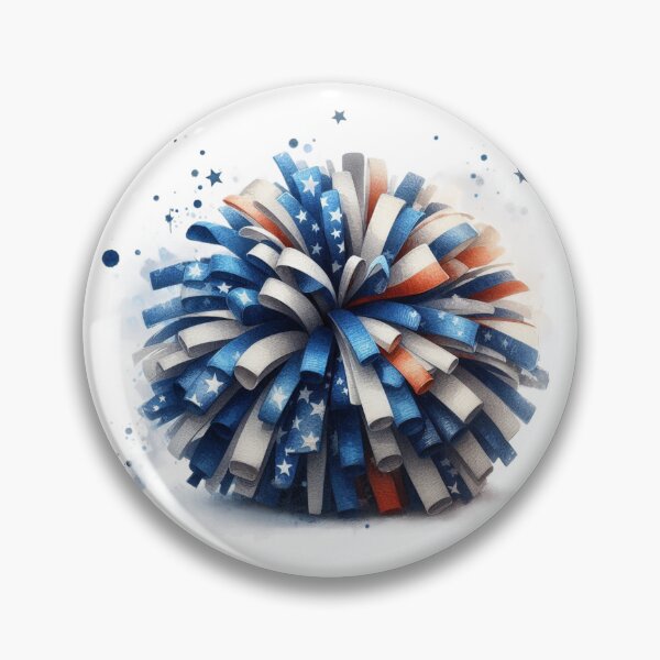 Artikelvorschau, Cheerleader, Pom Pom, Farben der amerikanischen Flagge entworfen und verkauft von deniz kaya.