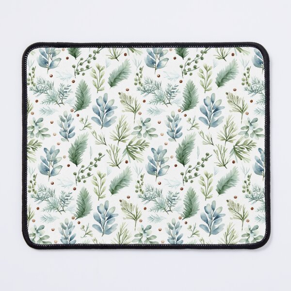Item preview, Watercolor Winter Greenery Pattern designed and sold by GoatAndCamel.