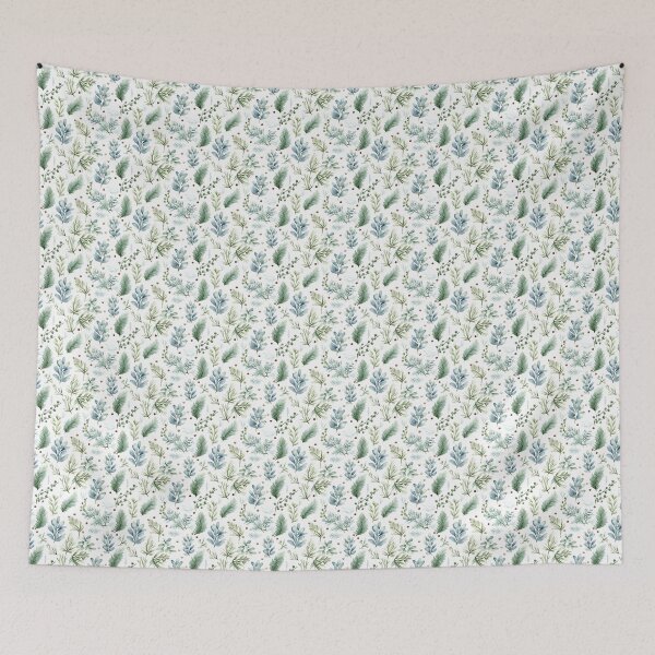 Item preview, Watercolor Winter Greenery Pattern designed and sold by GoatAndCamel.