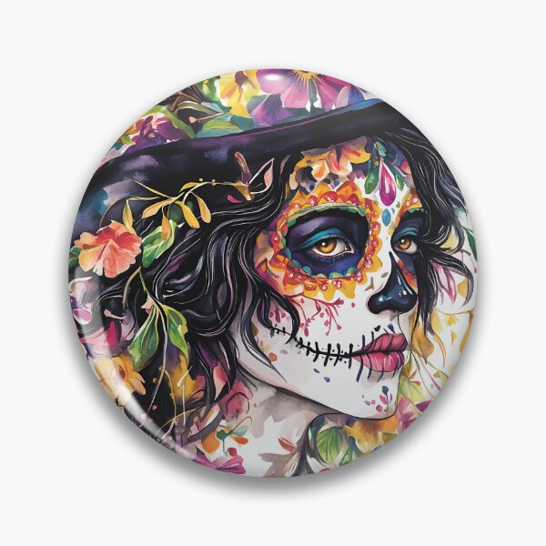 Item preview, Floral-decorated skeleton art designed and sold by natalidesign.