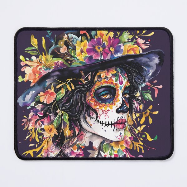 Item preview, Floral-decorated skeleton art designed and sold by natalidesign.