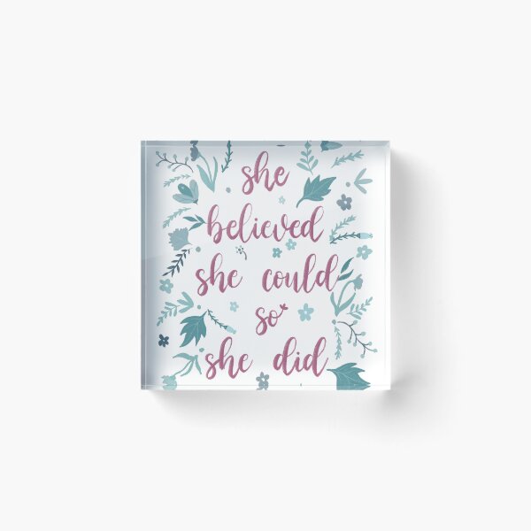 Item preview, SHE BELIEVED - she could so she did - AZUL designed and sold by GinColorist.
