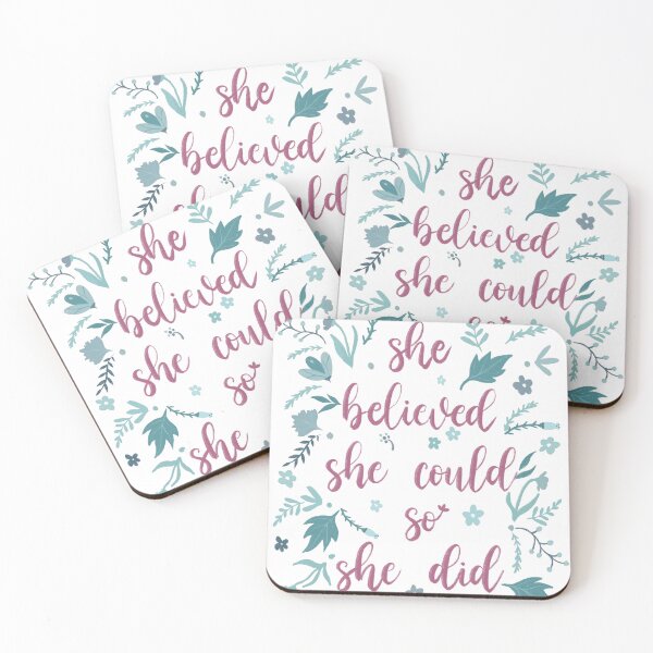Item preview, SHE BELIEVED - she could so she did - AZUL designed and sold by GinColorist.