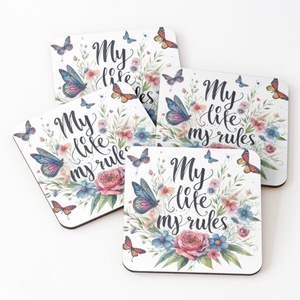 Item preview, My Life My Rules,Flowers,Butterfly designed and sold by deniz kaya.