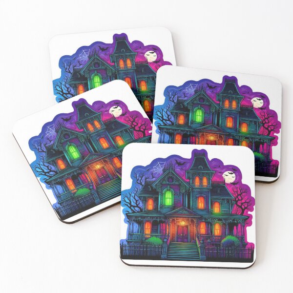 Item preview, Neon Haunted House designed and sold by Spike The Punch Design Co..