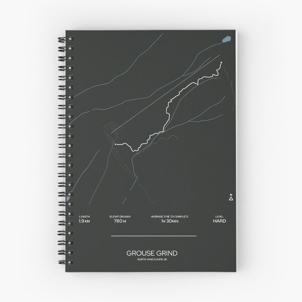 Item preview, Grouse Grind Trail Map - Charcoal designed and sold by LaForaCanada.