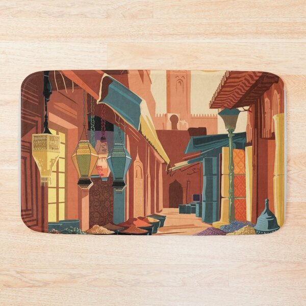 Item preview, Marrakech Vintage Travel Poster designed and sold by TravelerRat.