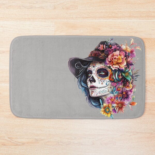 Item preview, Vivid skull illustration featuring detailed makeup  designed and sold by natalidesign.