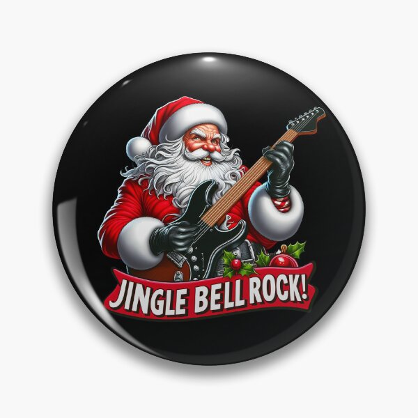 Item preview, Jingle Bell Rock! Papá Noel con guitarra en Navidad designed and sold by MuttsDesigns.