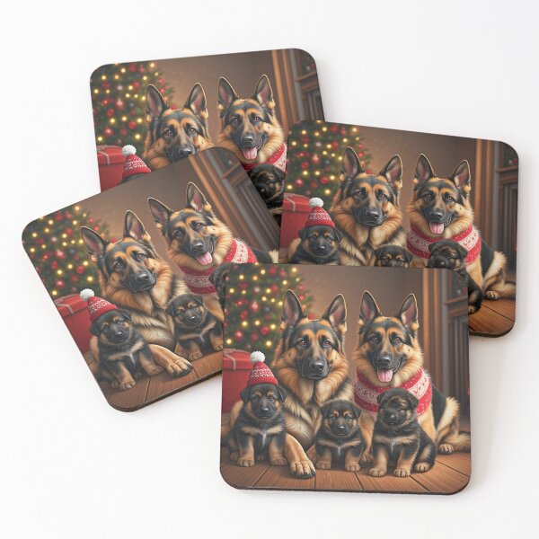 Item preview, German Shepherd Family Christmas designed and sold by kyxur.